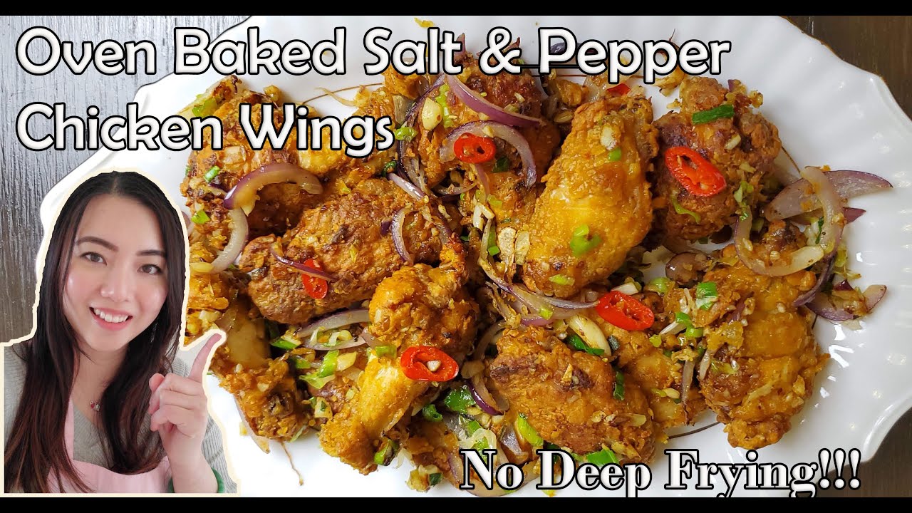 Oven Baked Salt & Pepper Chicken Wings - Chinese Style