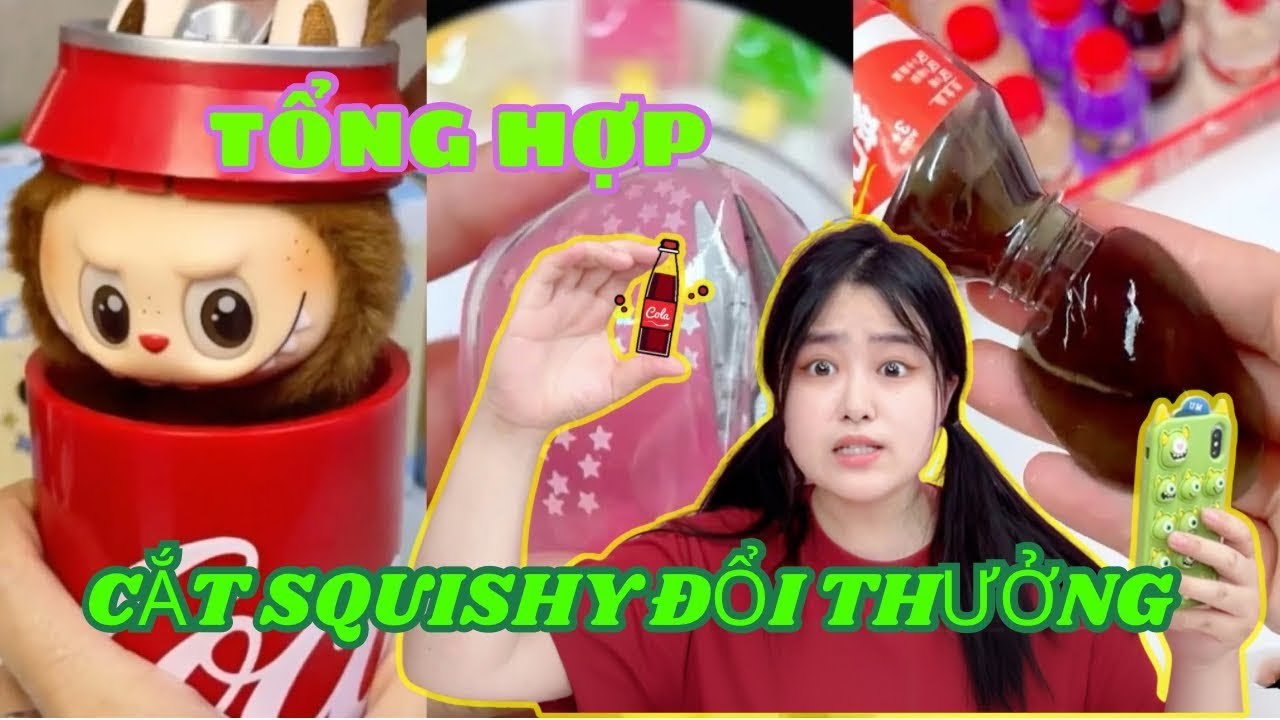 Cắt Squishy Đổi Thưởng ▶️ 1 | Đi tìm Lalbubu trong lon Cô ca, hoa hồng kho báu trong kem