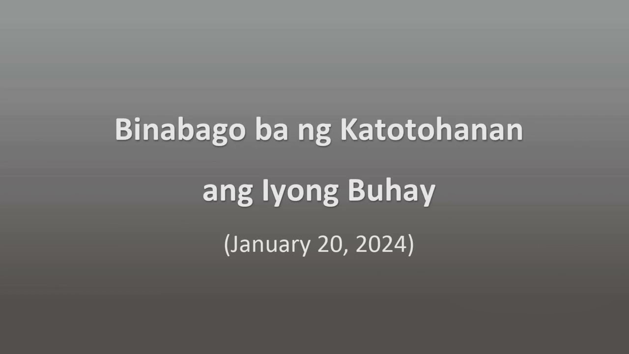 Binabago Ba ng Katotohanan ang Iyong Buhay #bibletalk #jehovahswitnesses #youtube