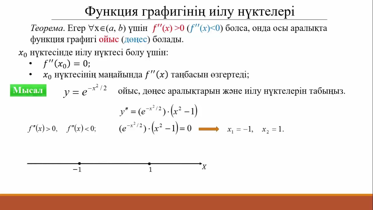 13.3 Туындыны қолдану.  Ойыс-дөңес аралықтар. Иілу нүктелері