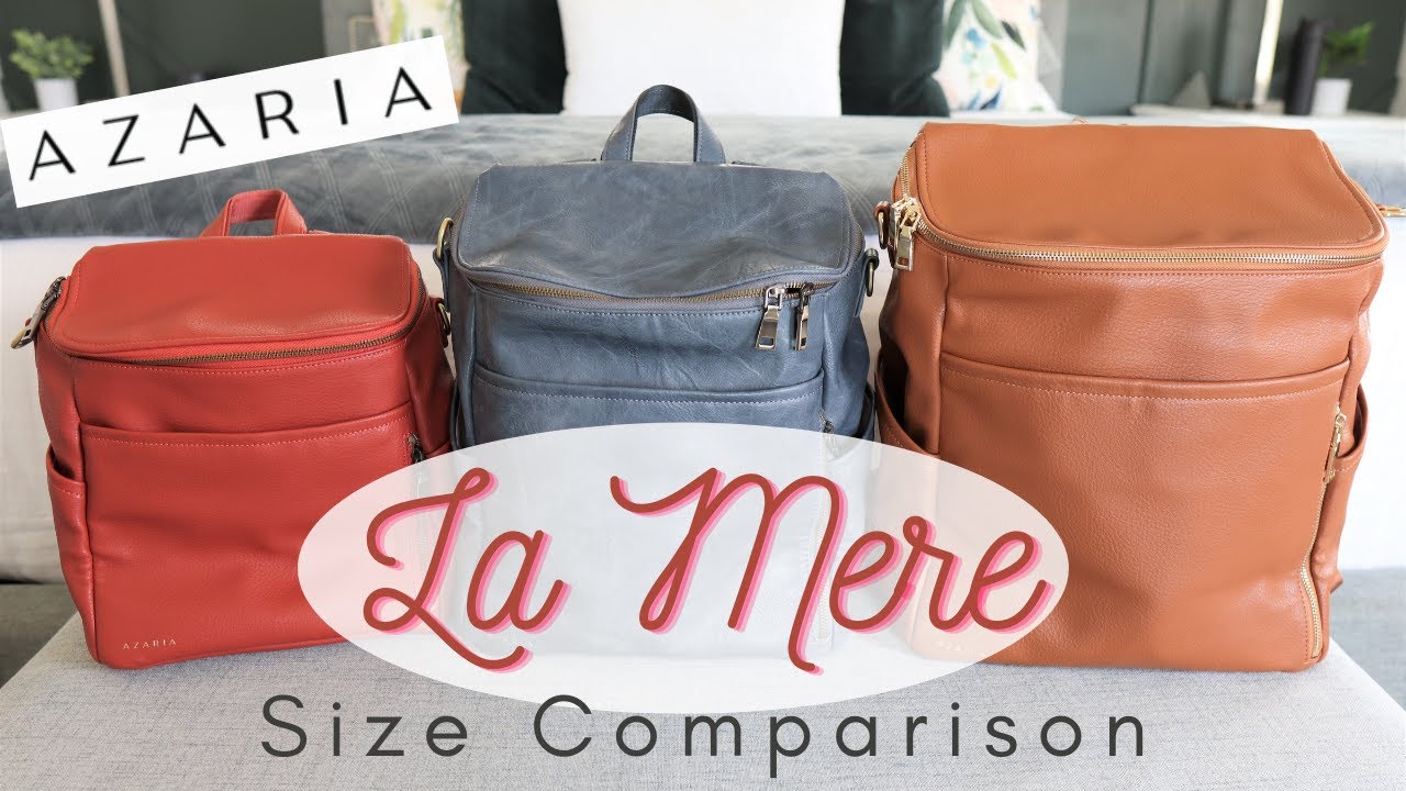 Azaria  La Mere Diaper Bag Size Comparison: Petite, Original and Grand