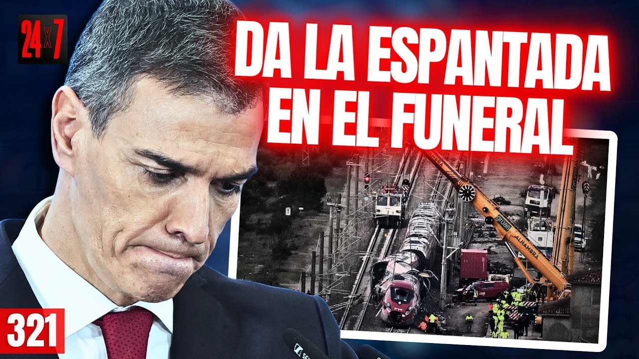 24x7 Pedro Sánchez, el galgo de Paiporta, da la espantada en el funeral de las víctimas de Adamuz