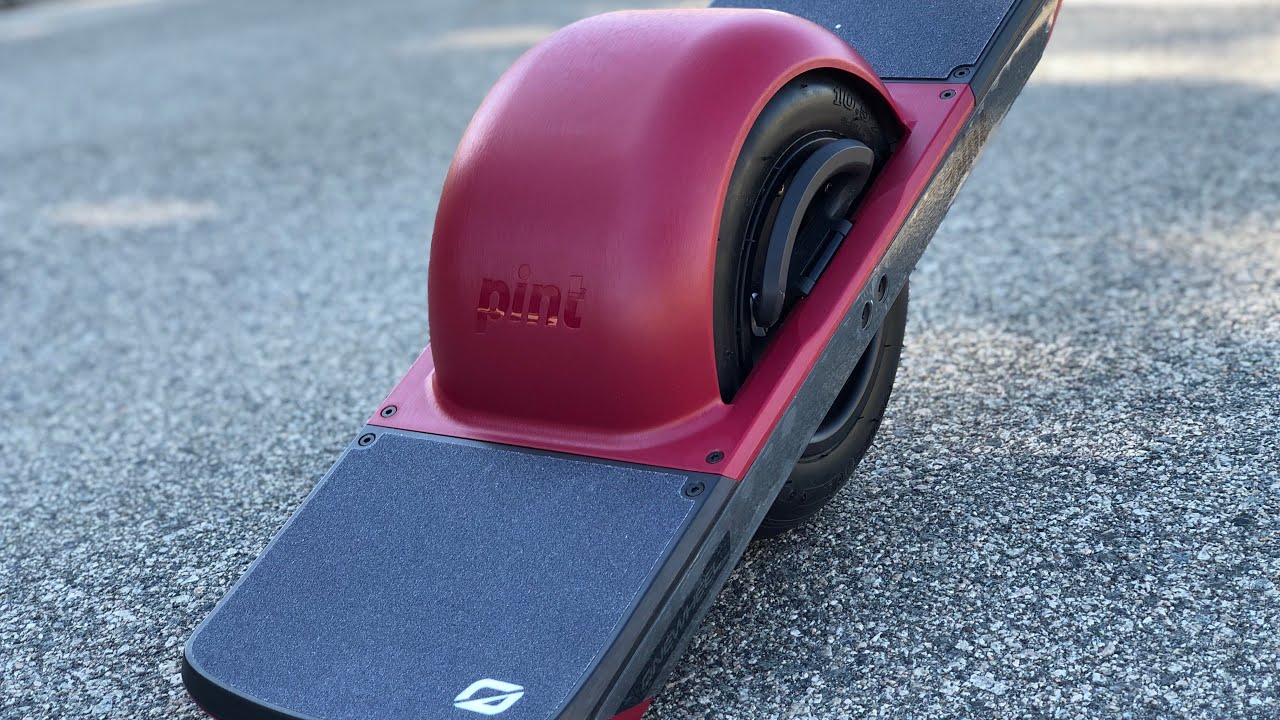 Onewheel pint unboxing Ron Burgundy fender rails bumper install & first impressions