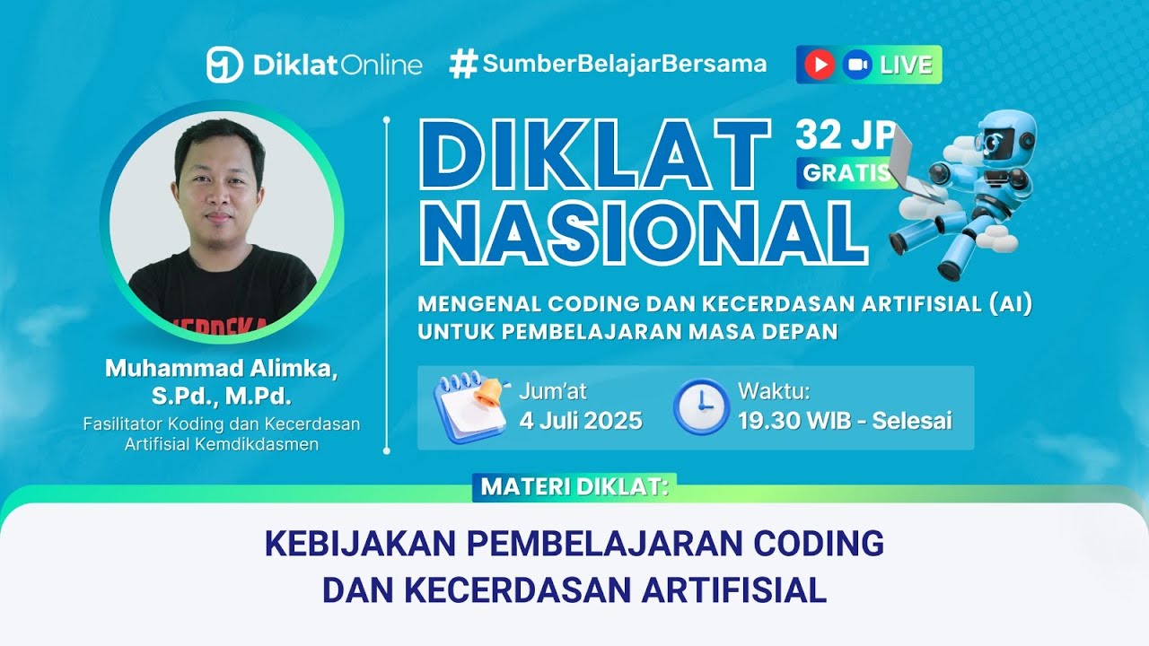 DAY 1 DIKNAS: Mengenal Coding dan Kecerdasan Artifisial (AI) untuk Pembelajaran Masa Depan