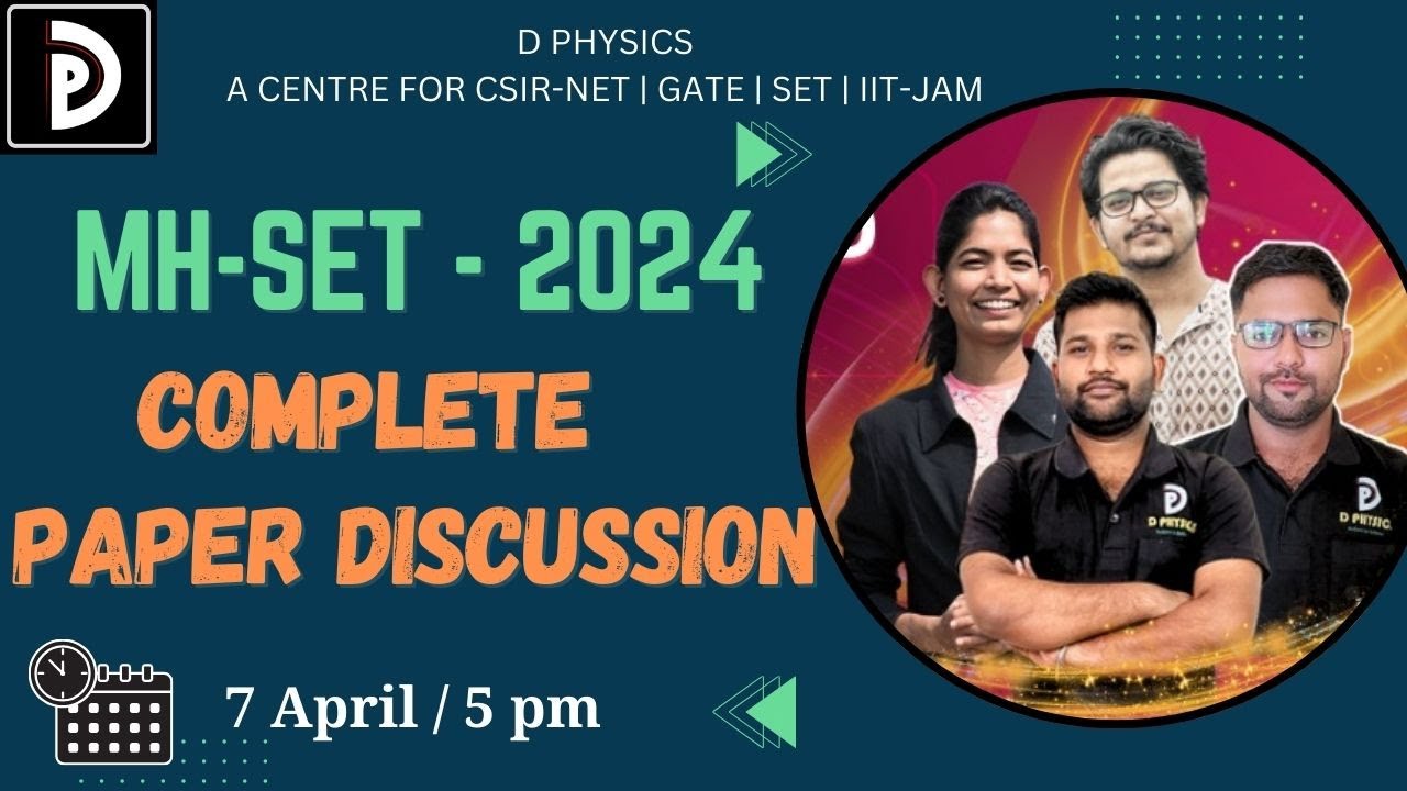 MH - SET 2024 Complete Paper Discussion  | D PHYSICS