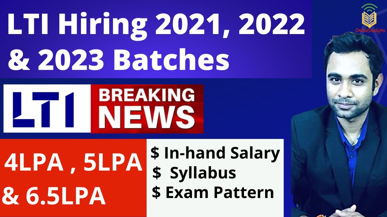 L&T Infotech Hiring 2021-2023 Batch for 6.5LPA | In-hand Salary | Exam Pattern | Syllabus