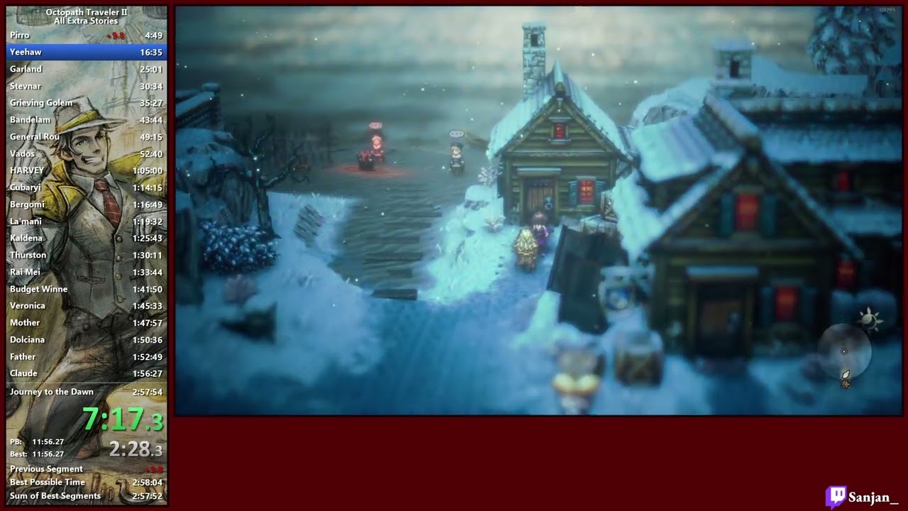 Octopath Traveler II - Any% (Full Game Speedrun 120 FPS) in 2:47:31