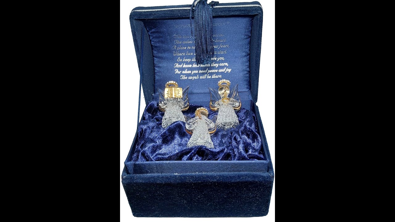 Caixa de Música com Anjos em Cristal Swarovski