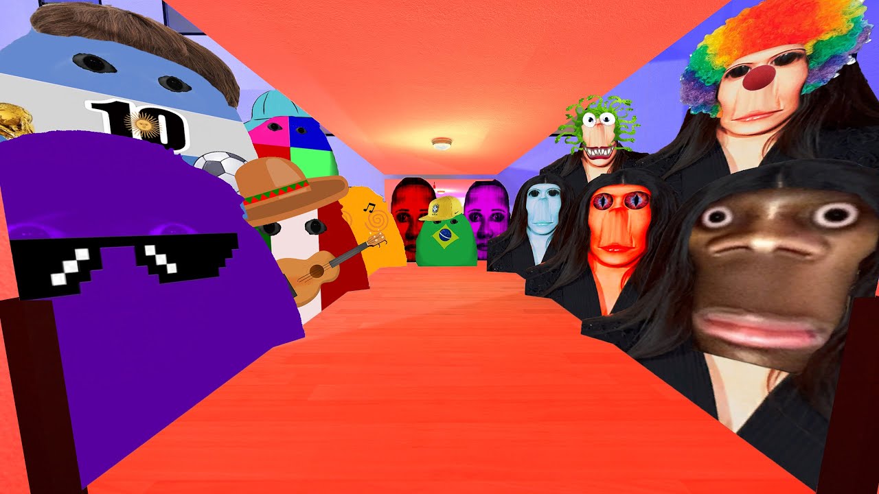 Angry Munci Family, Rosalia Bizcochito Family, Smurf Cat And Selene Delgado Nextbot Gmod