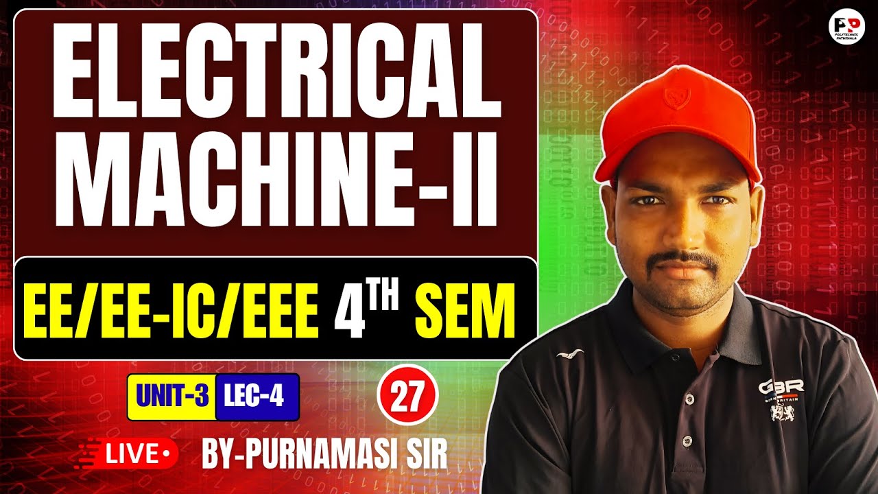 Electrical Machine-2nd II Lec-4 I 3-Phase alternator I EE 4TH SEM II Unit-3 @PolytechnicPathshala ​