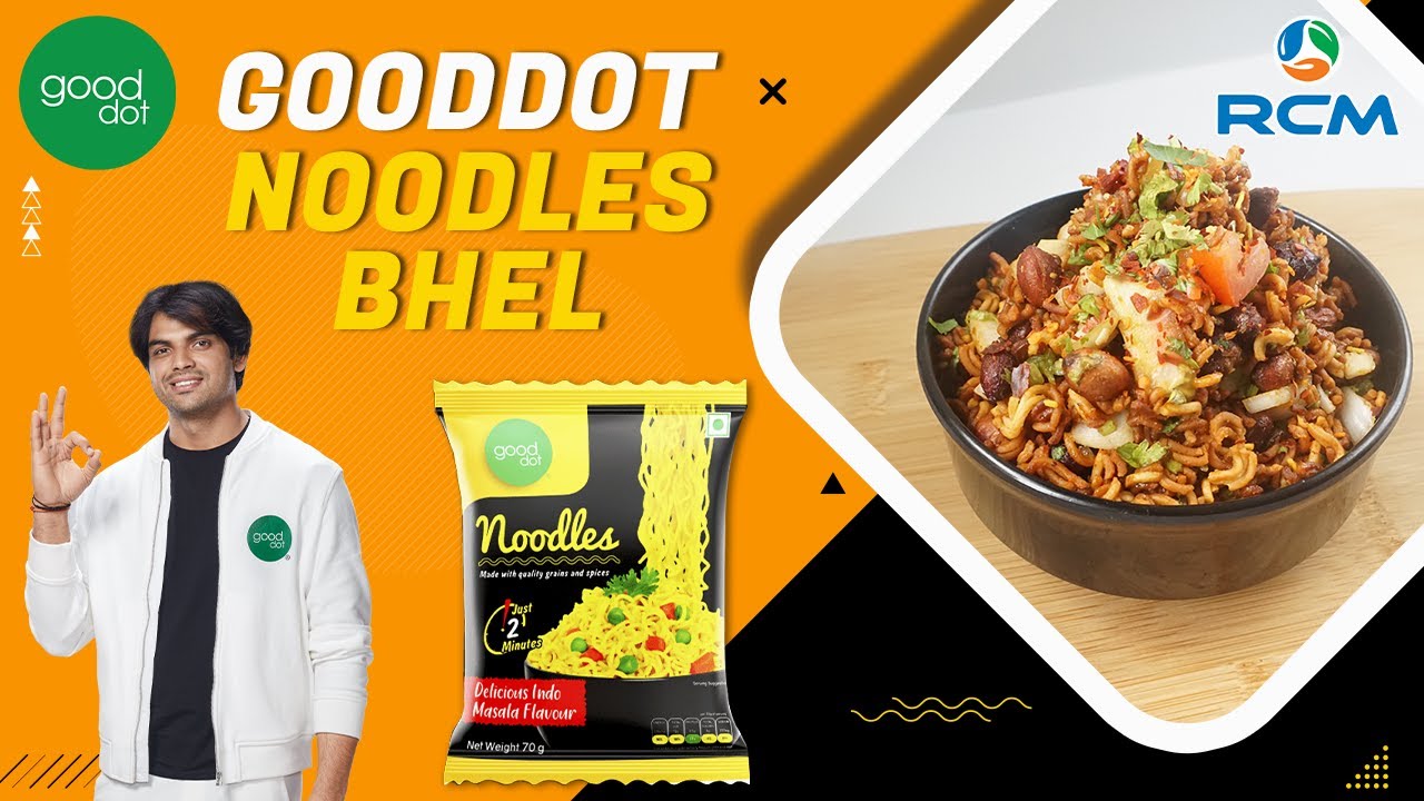 Gooddot Noodles Bhel | High Protein & Dietary Fiber | Healthy Noodles|13.5 Gram Protein|RCM Noodles