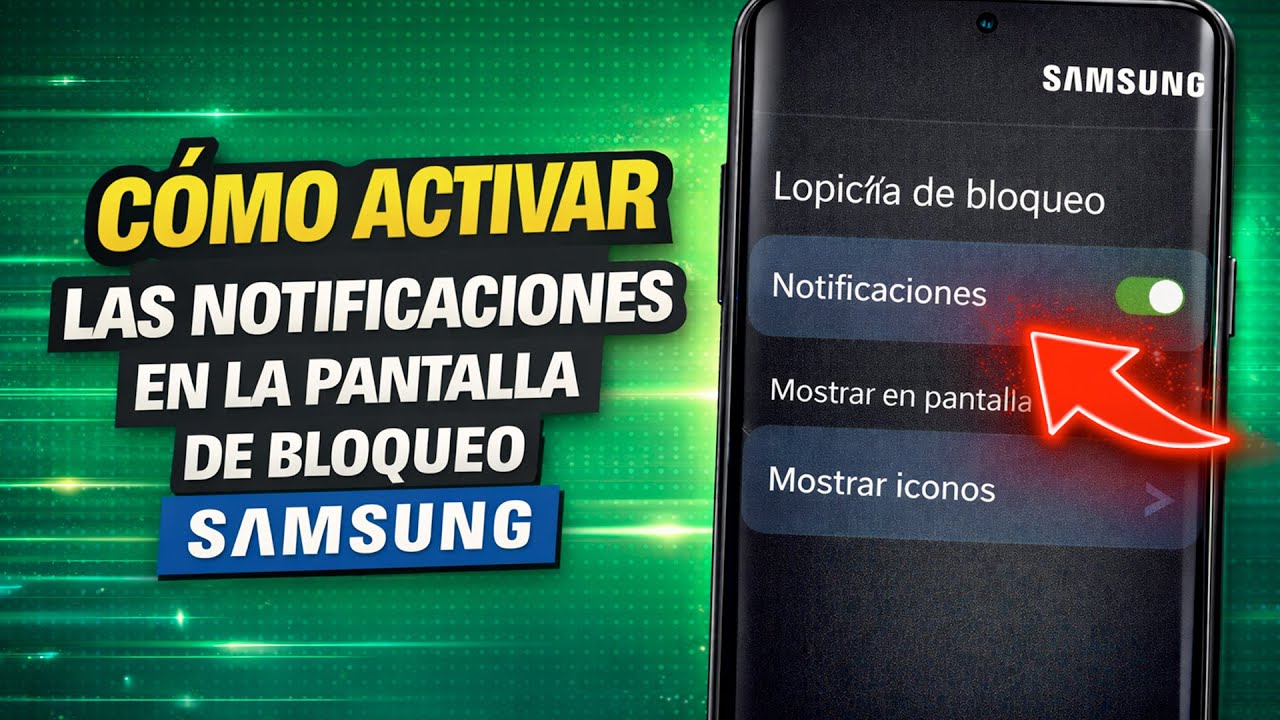 ✅COMO ACTIVAR LAS NOTIFICACIONES EN LA PANTALLA DE BLOQUEO SAMSUNG