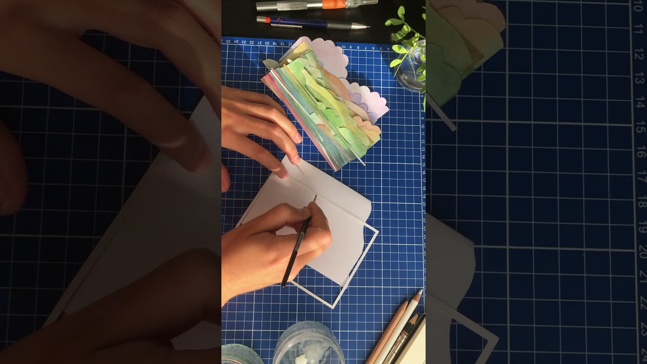 I made a watercolour PAPER diorama: birds, sunset, and a cozy cottage ✂️ 