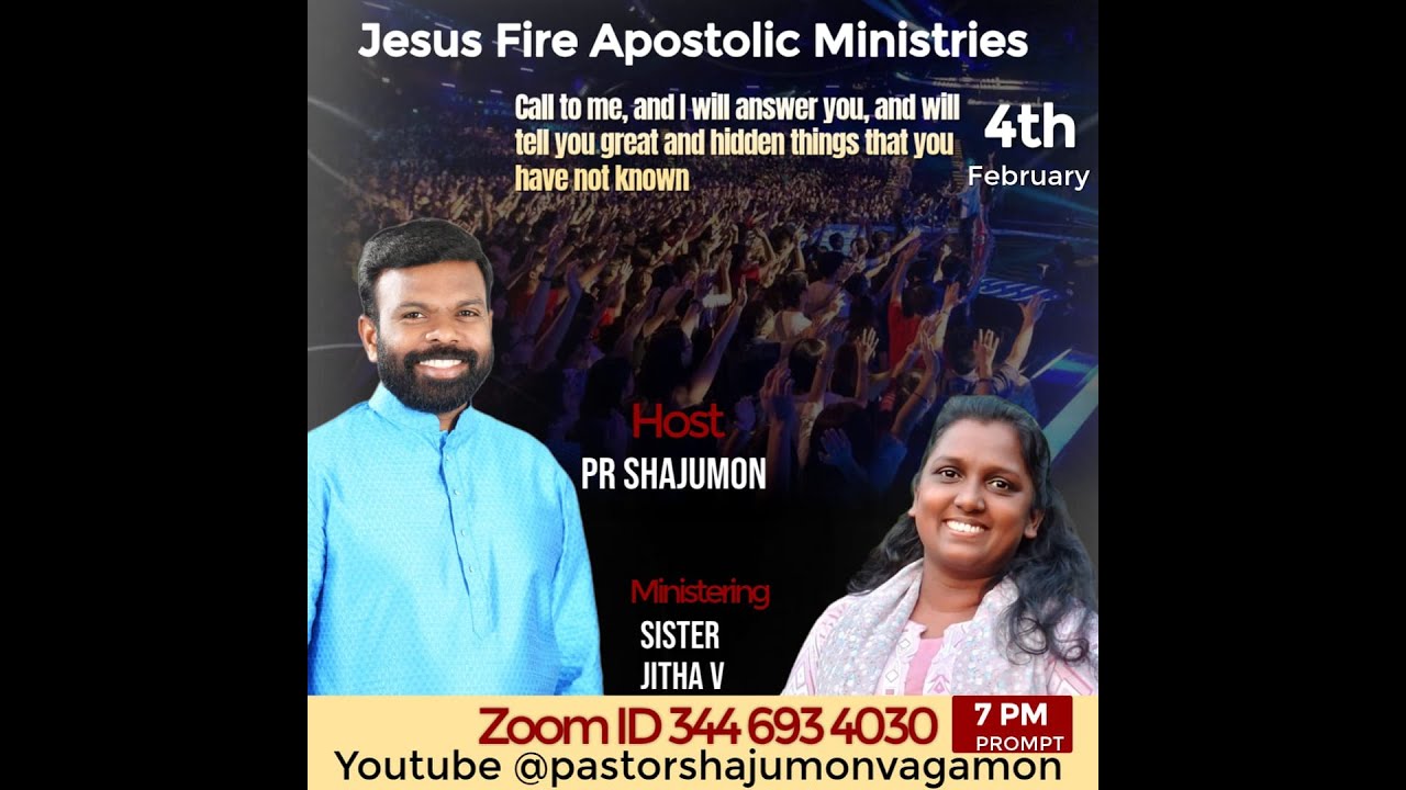 🔴Sis.Jitha V • Word for Today • Jesus Fire Apostolic Ministries • January 2025