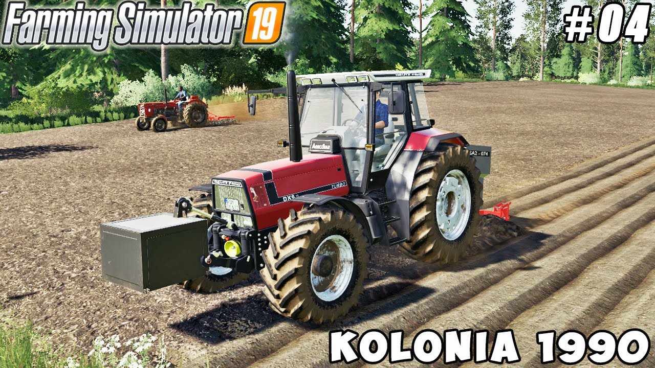 Cultivation fields, planting corn and potatoes | Kolonia 1990 | Farming simulator 19 | Timelapse #04