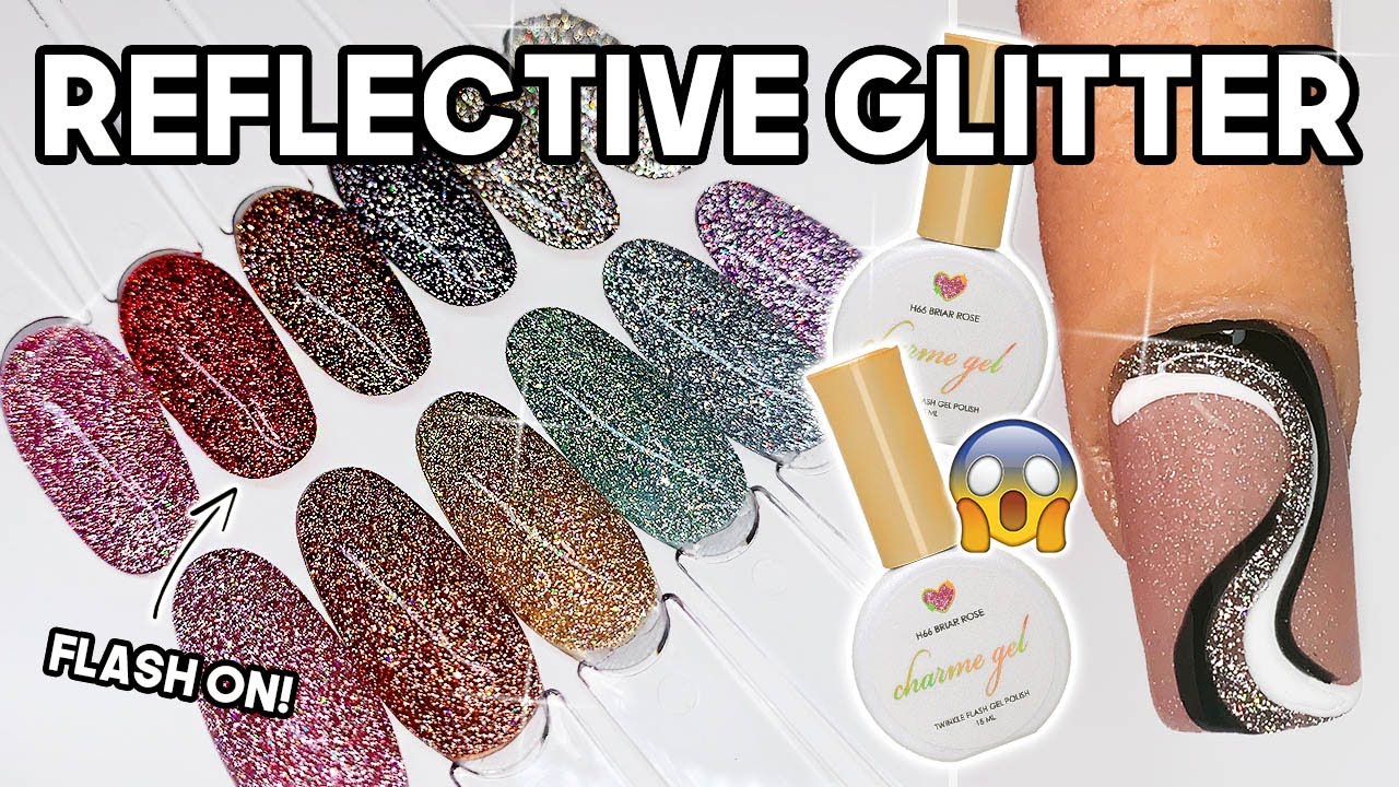 Flash Glitter Gel Polish! ✨ Swatches & Nail Art Tutorial | Reflective Glitter
