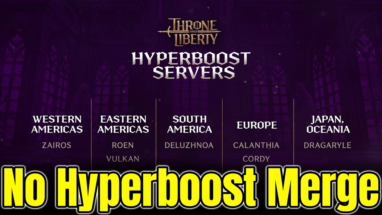 Hyperboost Servers Not Merging &mdash; Is It a Mistake? | Throne and Liberty