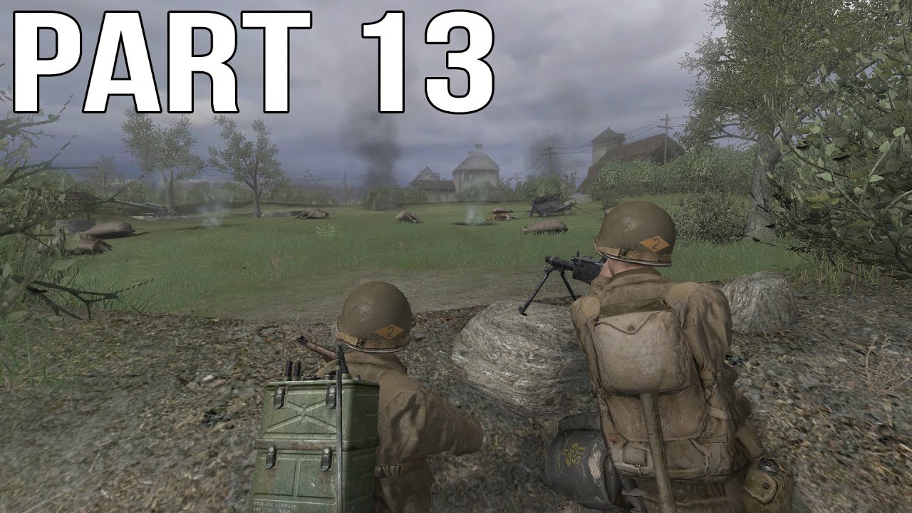 Call of Duty 2 Gameplay Walkthrough Part 13 - USA Campaign - D Day 3/3