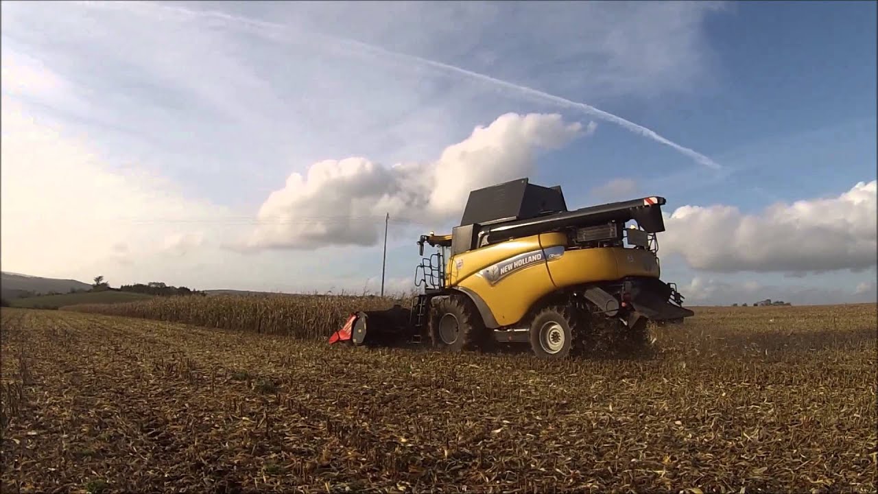 Maïs grain 2015 New Holland CR 9090 ETA Jean Kerhoas
