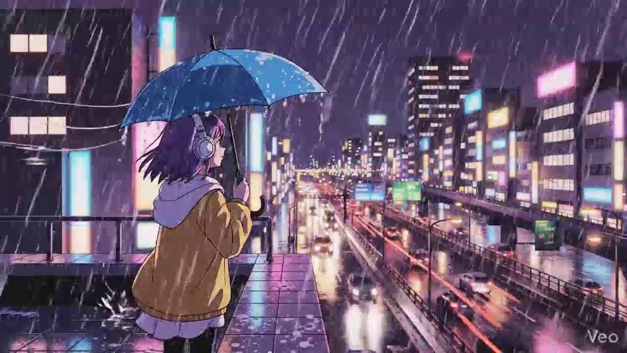 Soft Rain at Night 🌧️ Japanese City Lofi Beats
