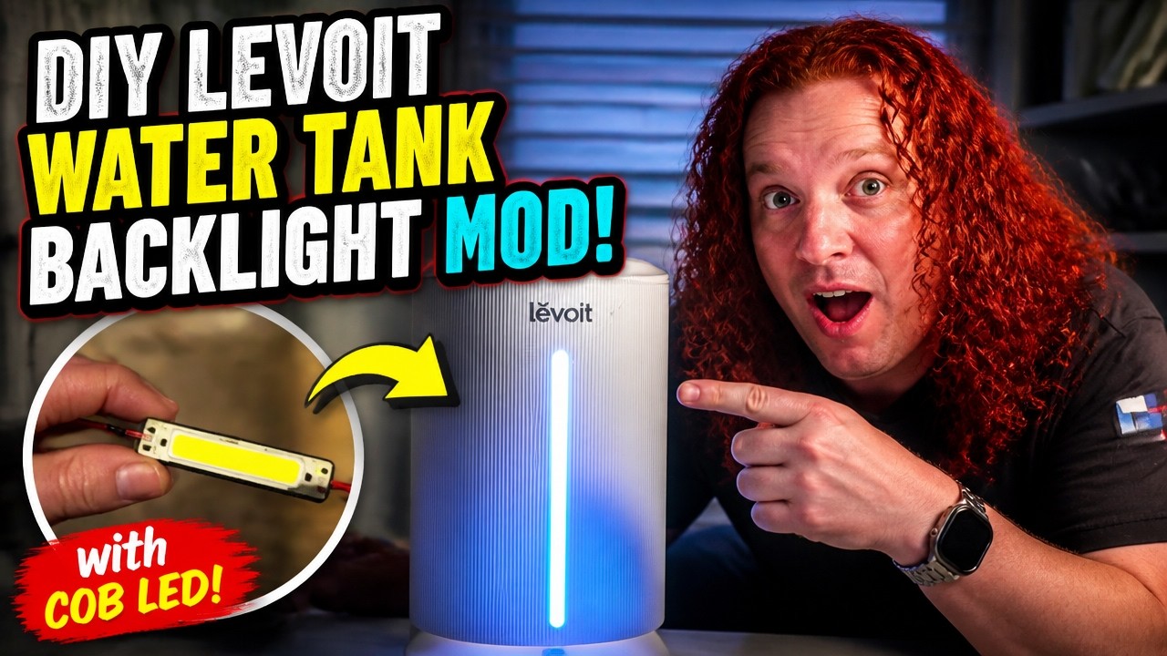 Adding a LED COB module to light up a LeVoit water tank, to see the water level.