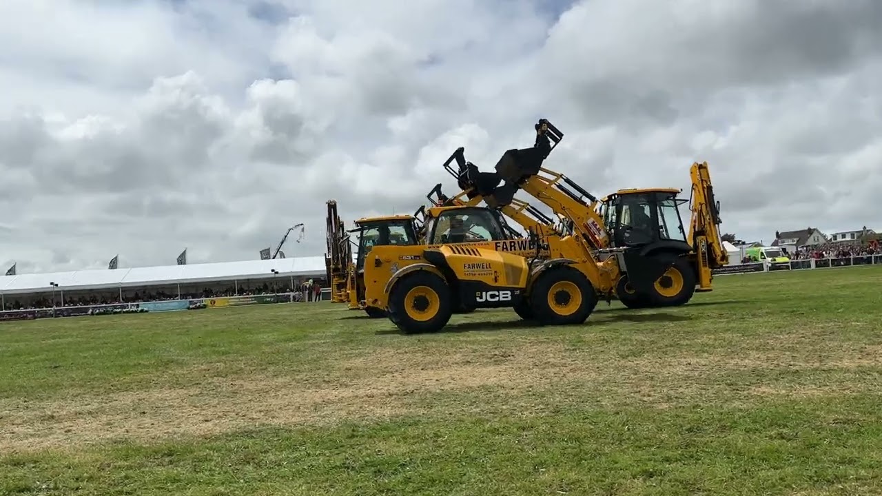 JCB Dancing Diggers at the Royal Cornwall Show 2024