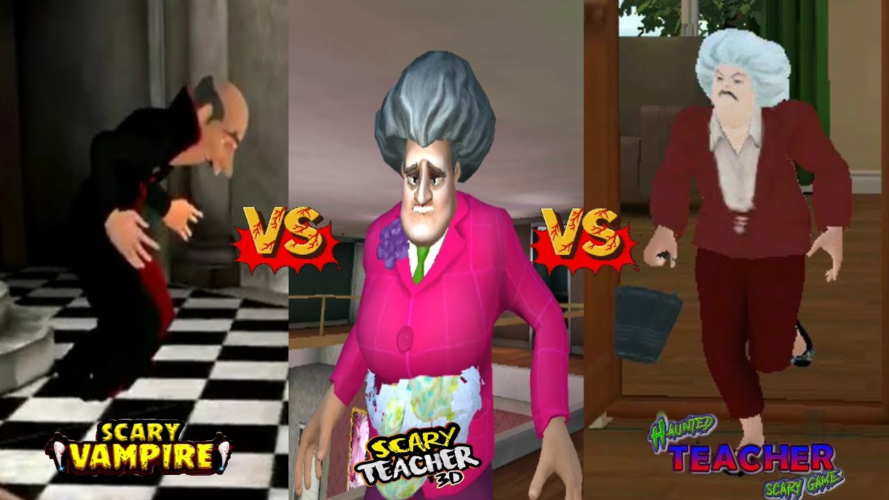 Scary Teacher 3D vs Scary Vampair vs Haunted Teacher Scary Game  Android/IOS Gameplay Walkthrough