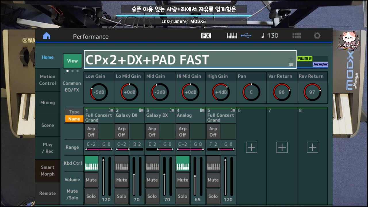 슬픈 마음 있는 사람+죄에서 자유를 얻게함은 with MODX8 (기타1 건반1 찐 소규모 찬양팀에서 엄청 헤매는 건반치는 자)