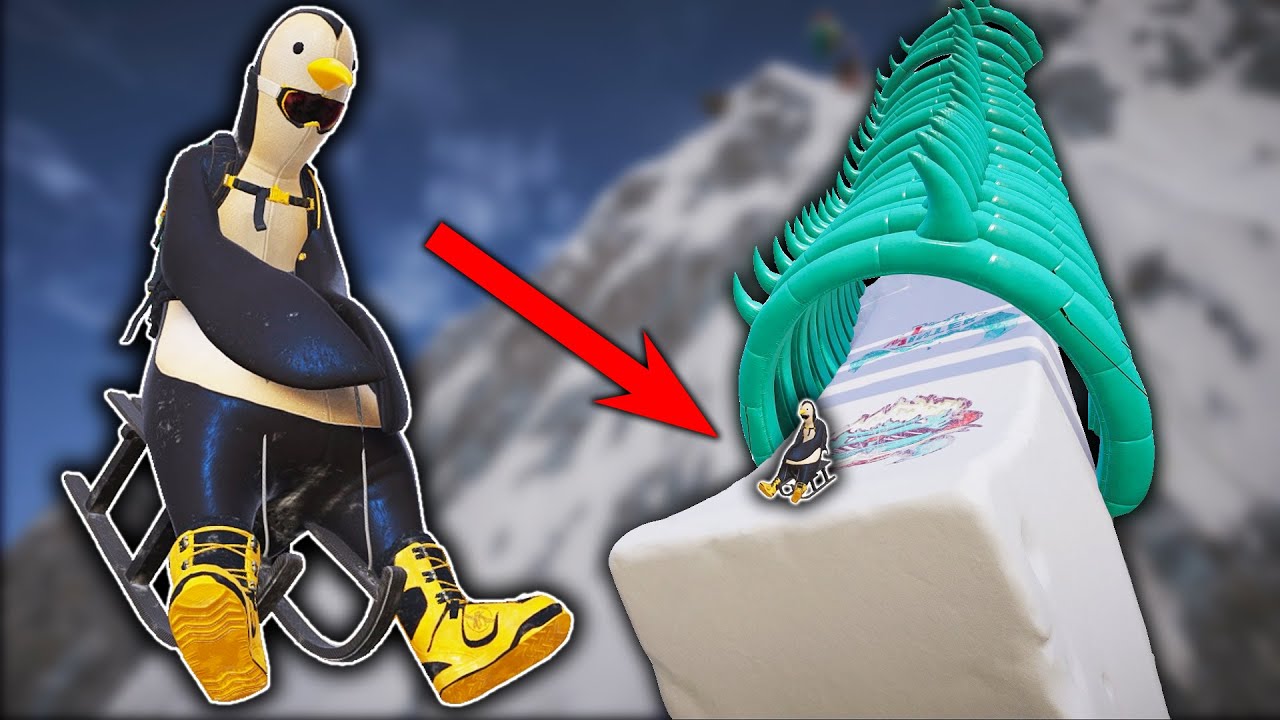 SLEDDING OFF THE BIGGEST RAMP! (Steep)