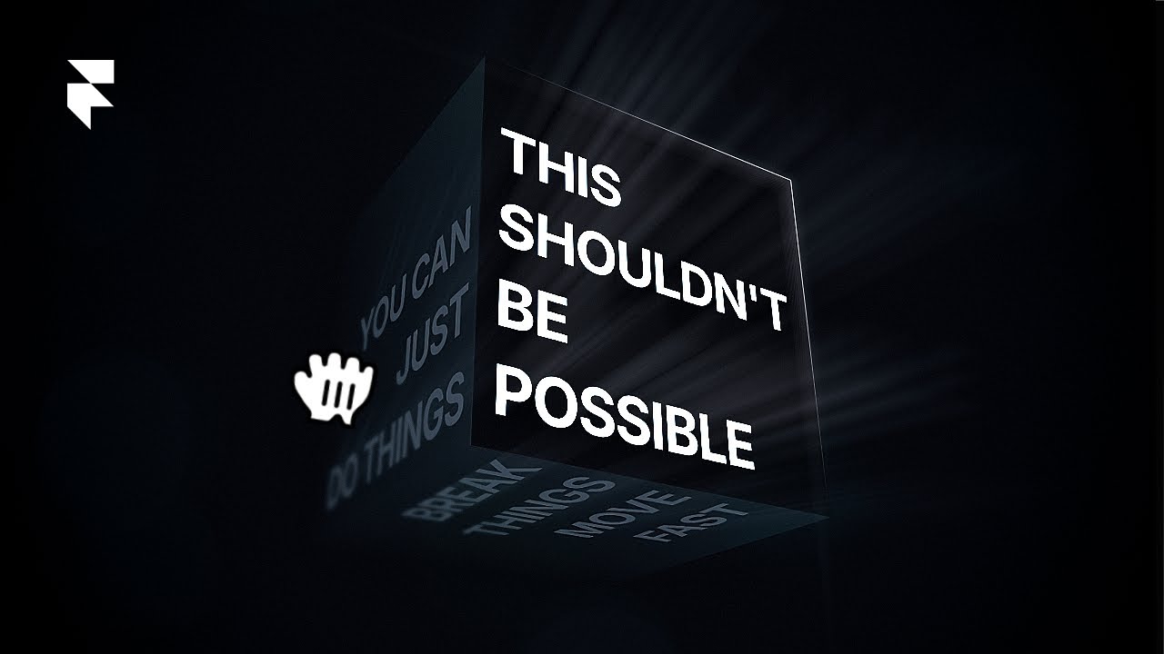 this 3D text cube interaction shouldn't be possible in framer...