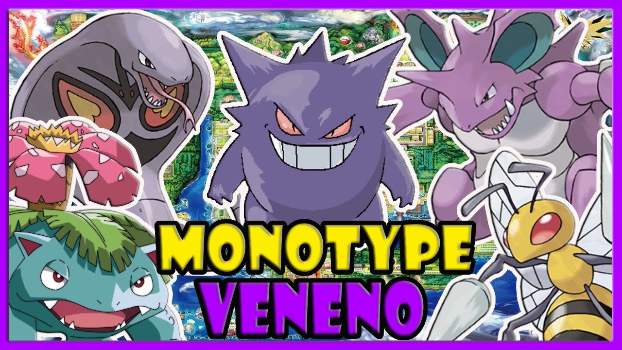 RETO Pasar Pokemon ROJO FUEGO  con MONOTYPE de tipo VENENO