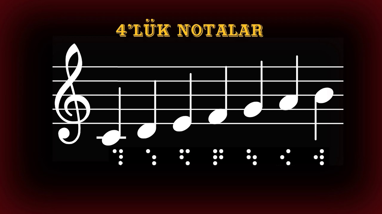 Kerim Altınok - Kabartma Nota Eğitimi (Bölüm 7) -Dörtlük Notalar