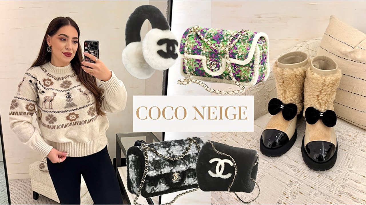 Зимняя капсульная коллекция Chanel Coco Neige ❄️ Сумки из овчины, ботинки, твид, RTW 25N