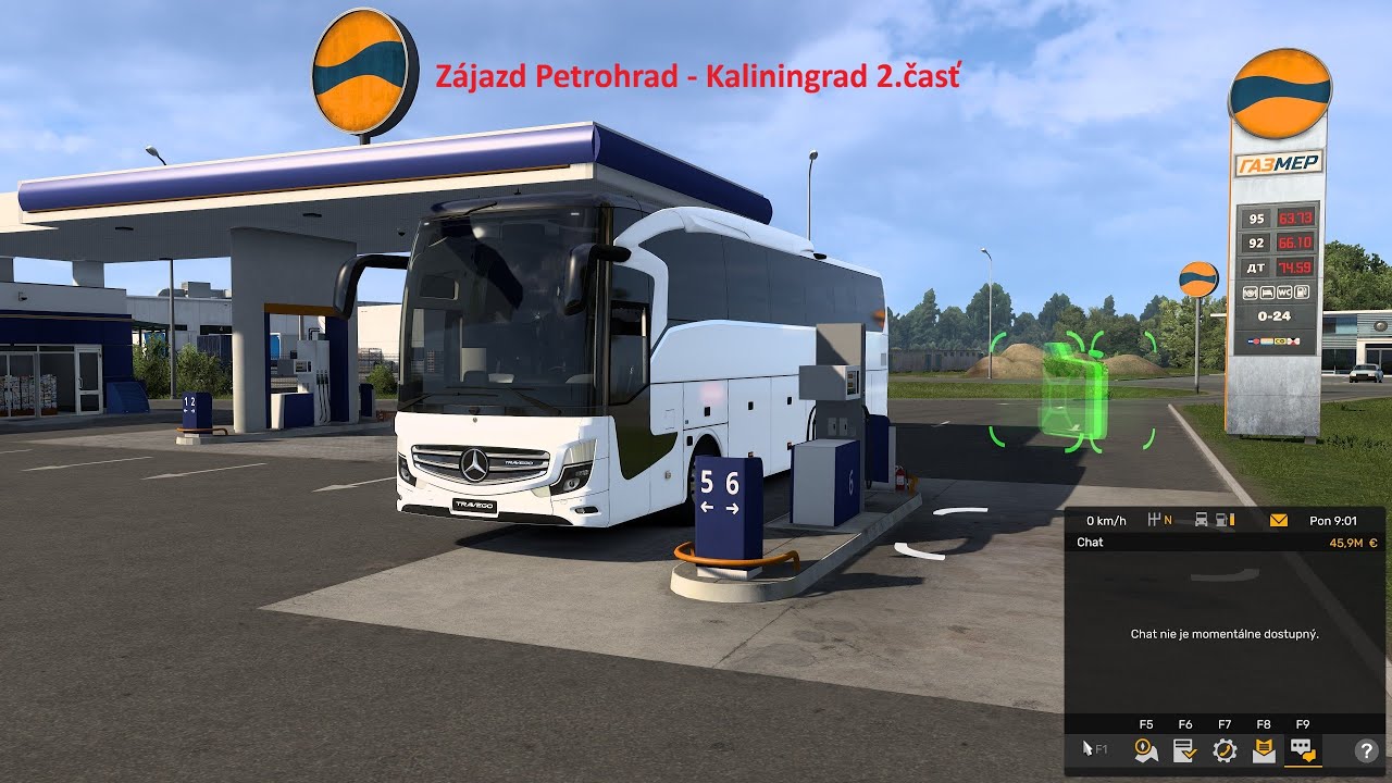 Euro Truck Simulátor 2 Zájazd Petrohrad - Kaliningrad 2.časť 2/3 (MB New Travego 16 SHD)