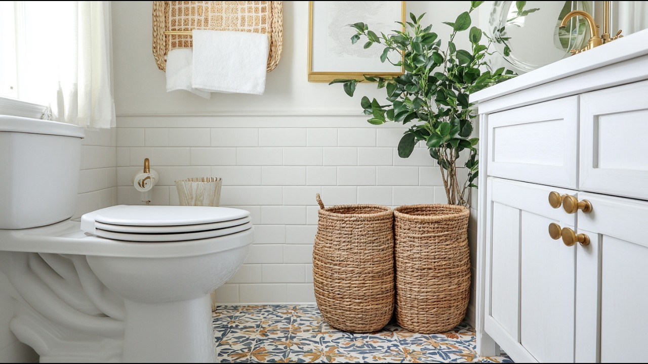 Stylish Small Bathroom Design Ideas 2025 | Modern Bathroom Tile Designs & Storage Solutions