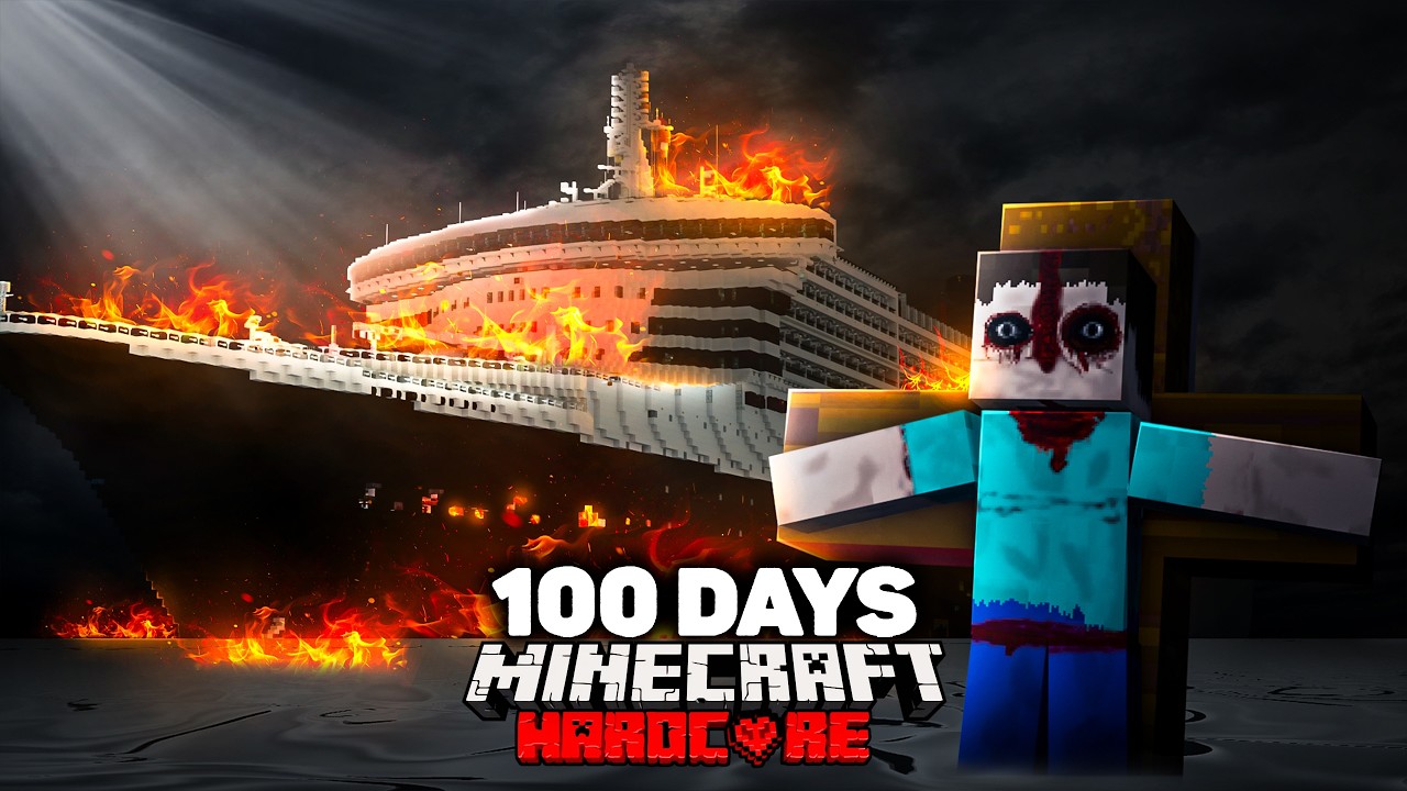 Surviving 100 Days on Minecraft's Most Disturbing Shipwreck