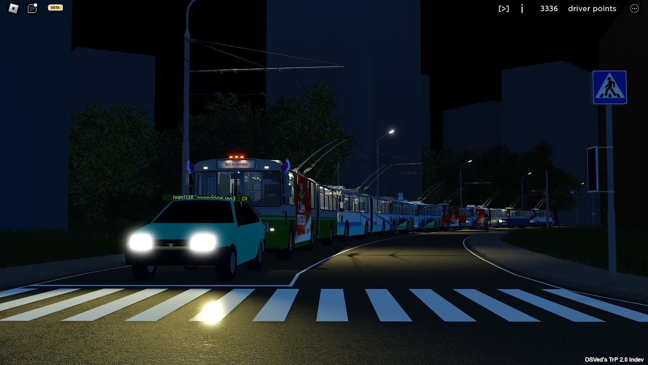 Парад в игре OneSkyVed's Trolleybuses Place (indev) в честь праздника Дня победы
