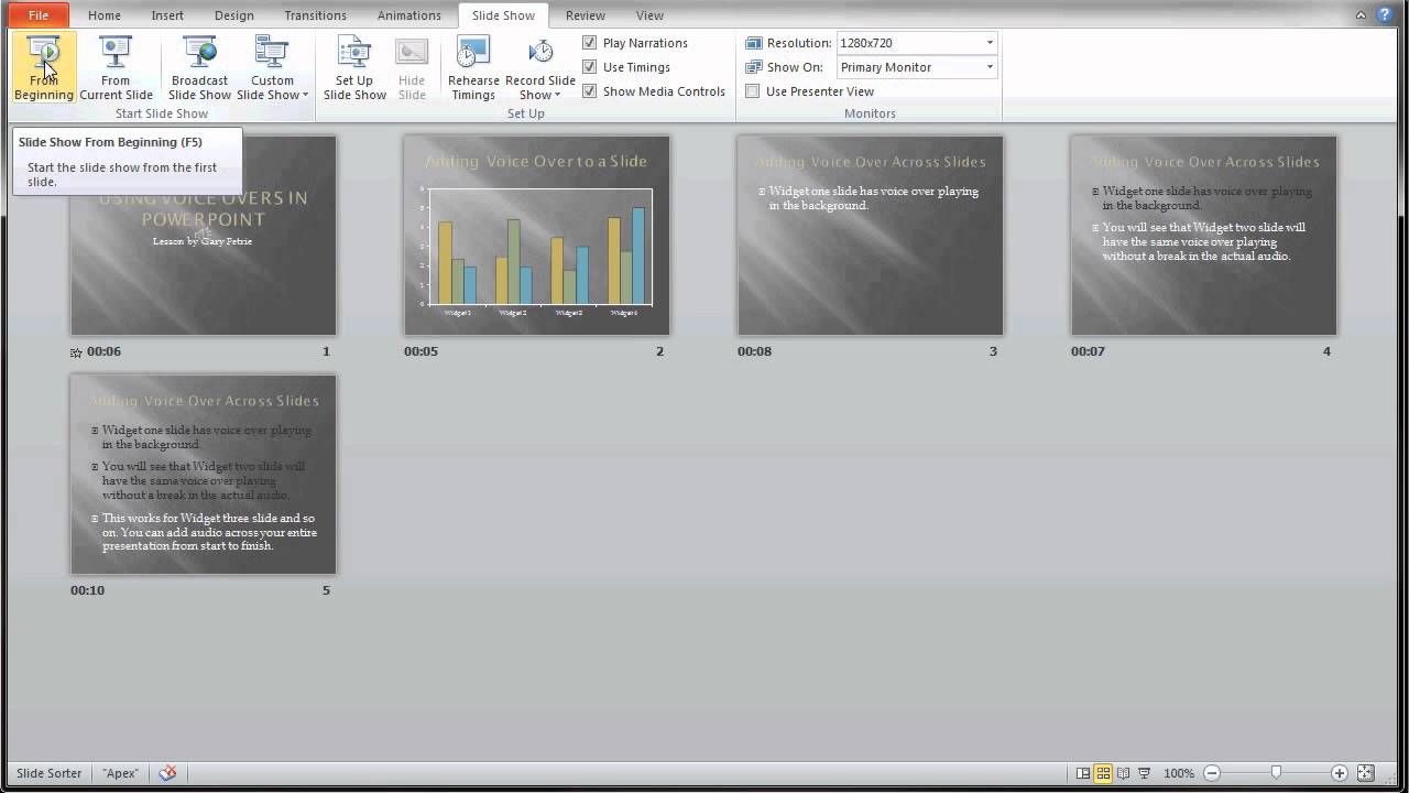 Adding Voice Overs to PowerPoint