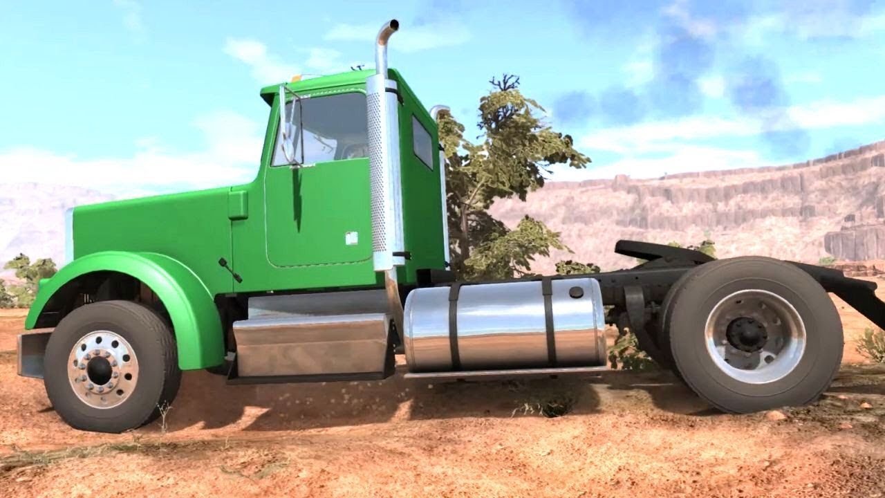 BeamNG Drive - T65 Semi Truck Off Road in the Desert