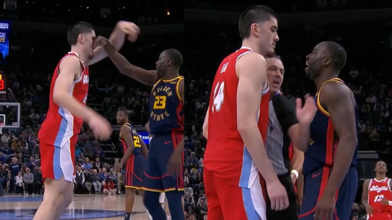 Draymond Green hits Zach Edey in his face then they get into it 😳