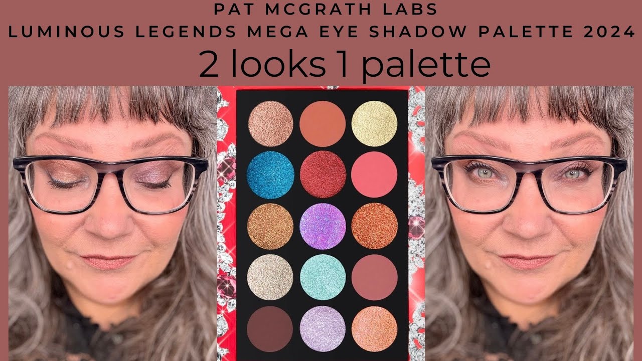 2 looks 1 palette with Pat McGrath Labs Luminous Legends Mega Eye Shadow Palette 2024