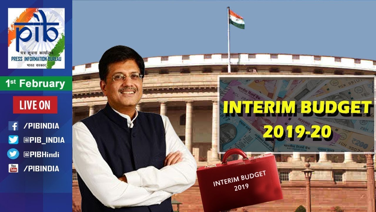 Union Finance Minister Piyush Goyal Presents Interim Budget 2019
