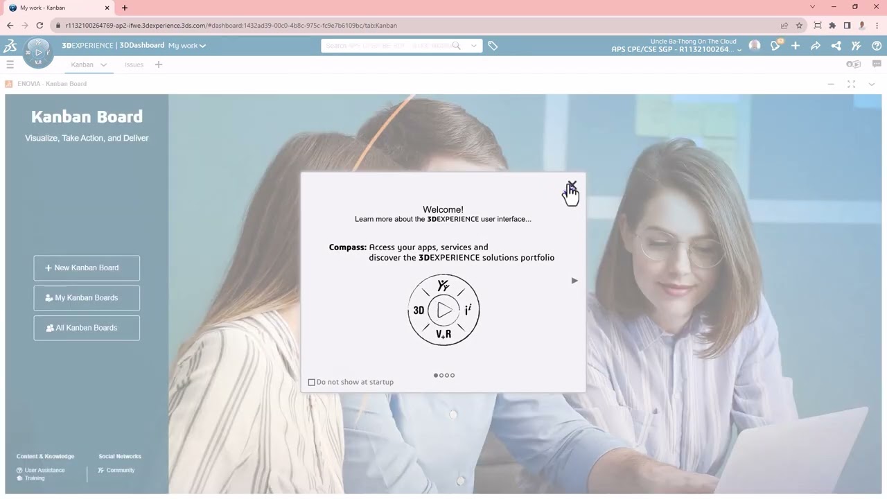 Using the 3DEXPERIENCE platform on cloud to run daily meeting using Kanban methodology