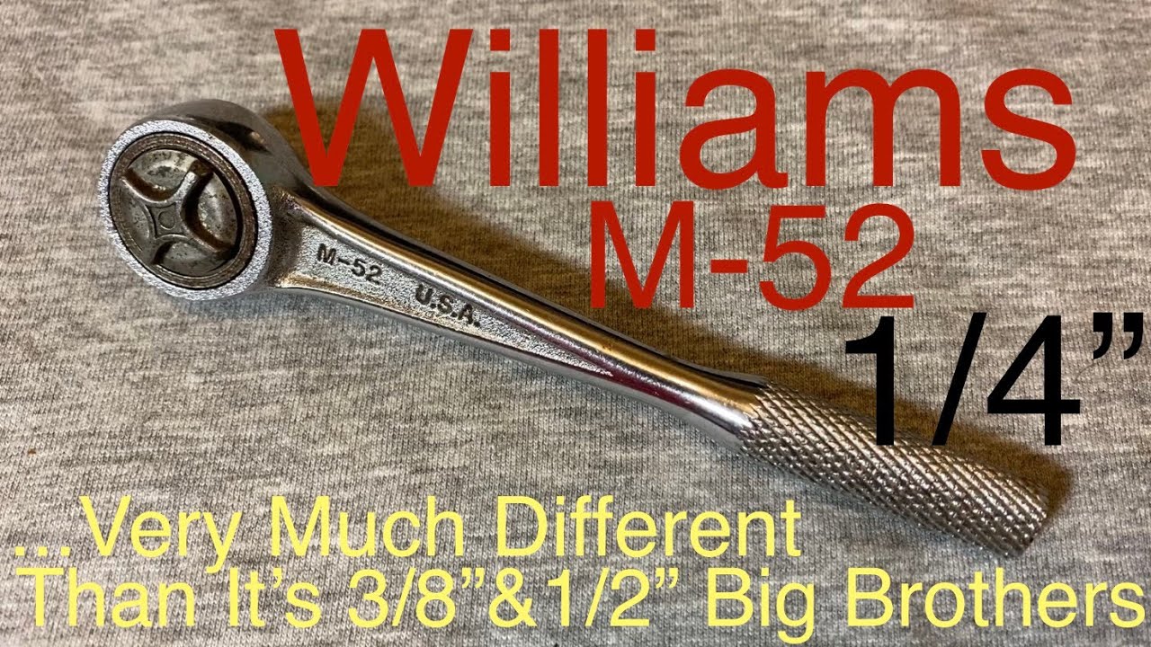 Williams M-52 Ratchet TOTAL TEARDOWN Vintage 1/4” Drive