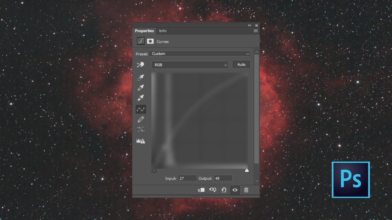 РАСТЯЖКА Астрофотография в Photoshop с использованием кривых и уровней
