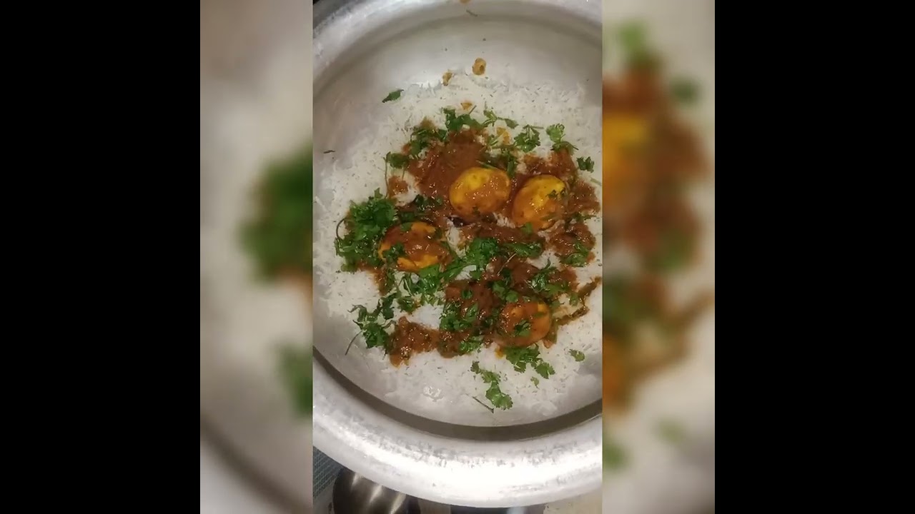Ghar ka anda biryani or onion raita healthy aur paushtik 😋😋👌👌👌