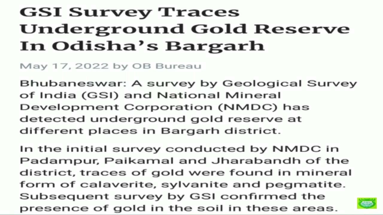Gold reserves found in Odisha