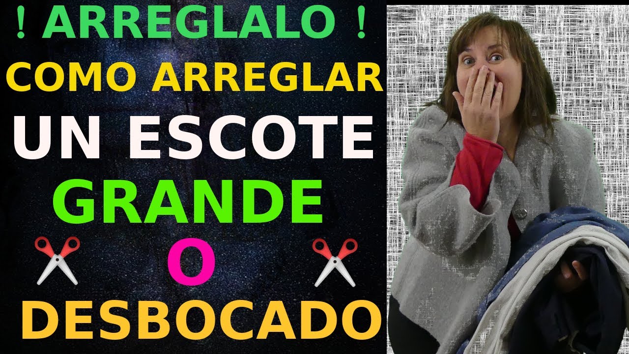 Arreglar ESCOTE DESBOCADO O GRANDE 👕✂️  Paso a Paso.✂️
