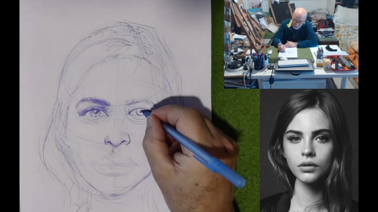 Disegno con penna bic secondo il mio metodo (feedback loop)