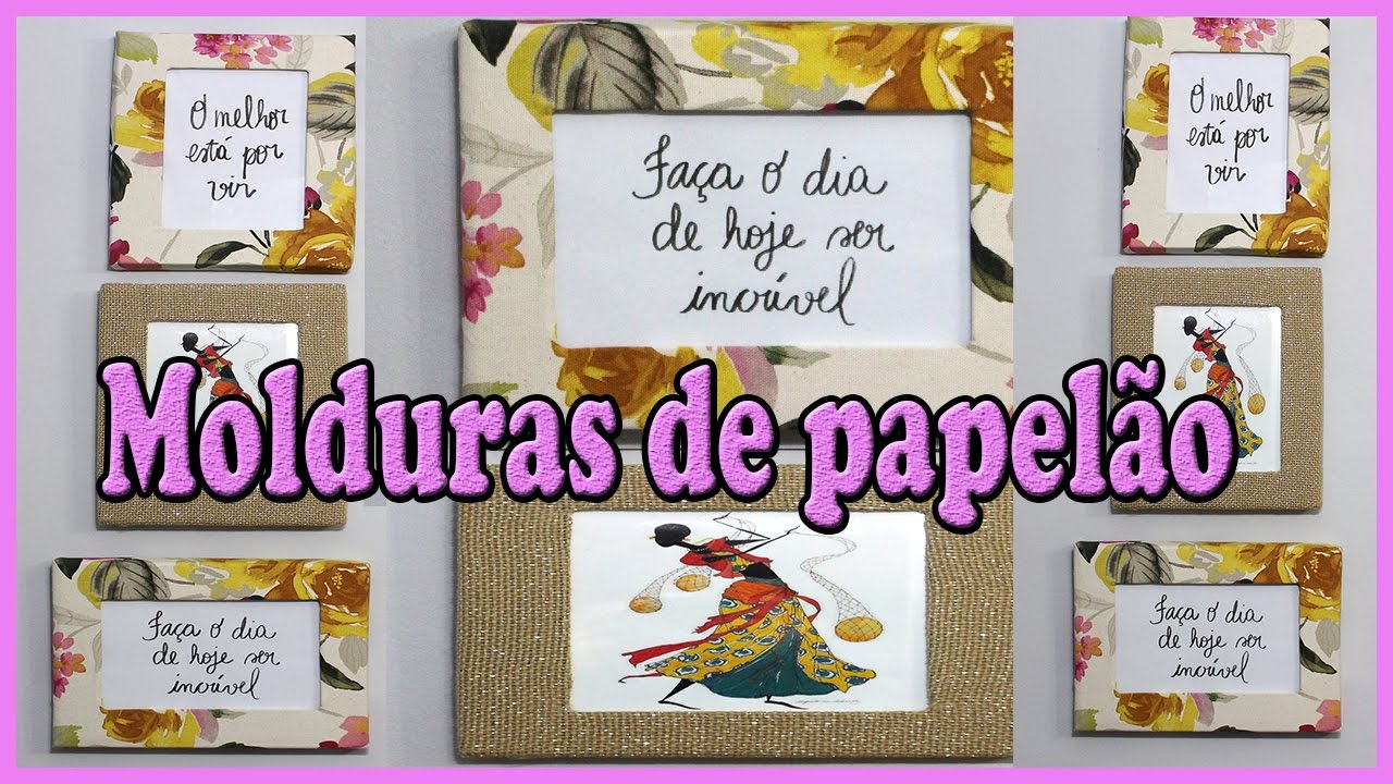 Moldura de papelão, faça você mesmo lindos quadrinhos em casa